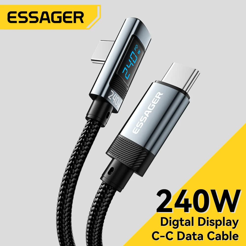 Καλώ USB-C σε USB-C 240W με Γωνία 90 Μοιρών