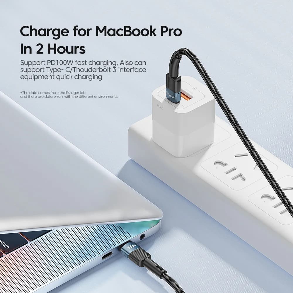 Καλώ Γρήγορης Φόρτισης USB-C σε USB-C 100W, 3μ