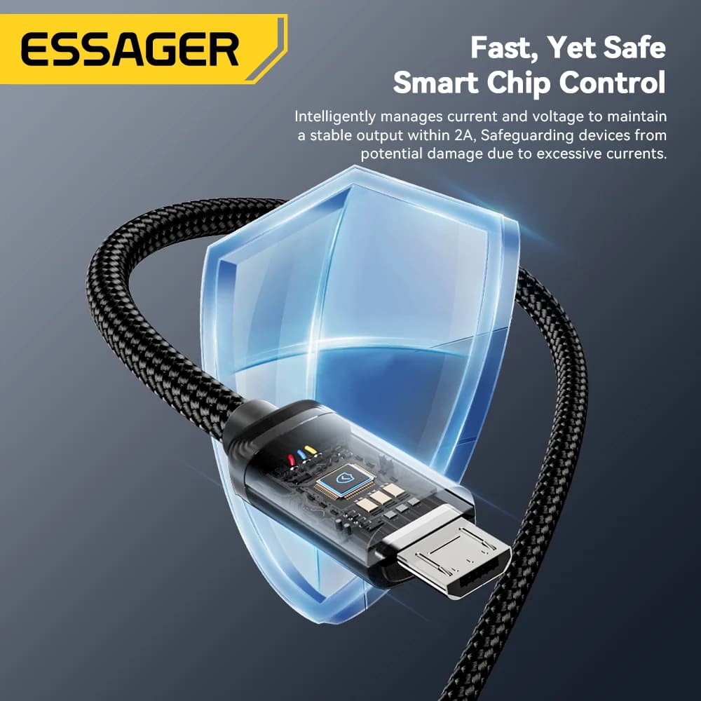 Καλώδιο Γρήγορης Φόρτισης 2-σε-1 USB Type-C και Micro USB