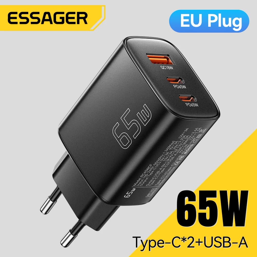 Φορτιστής 65W GaN USB-C με Quick Charge 4.0