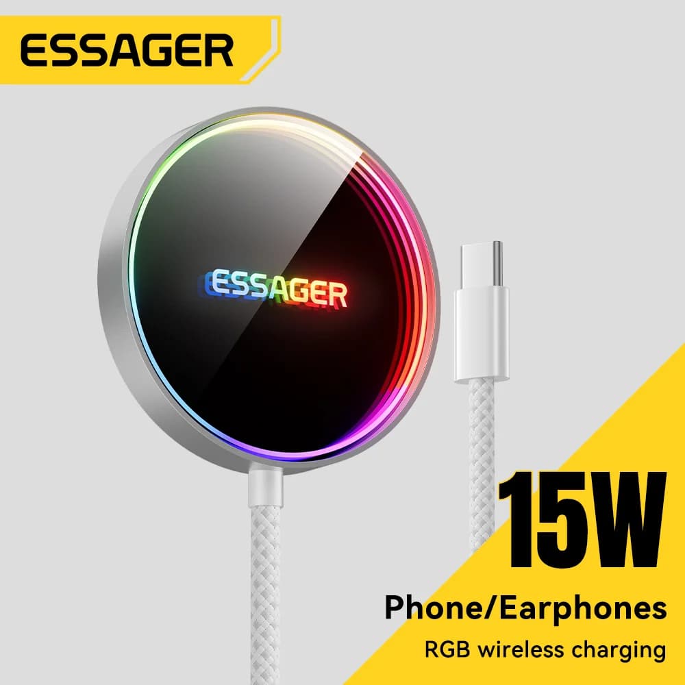 Μαγνητικός Ασύρματος Φορτιστής iPhone RGB 15W