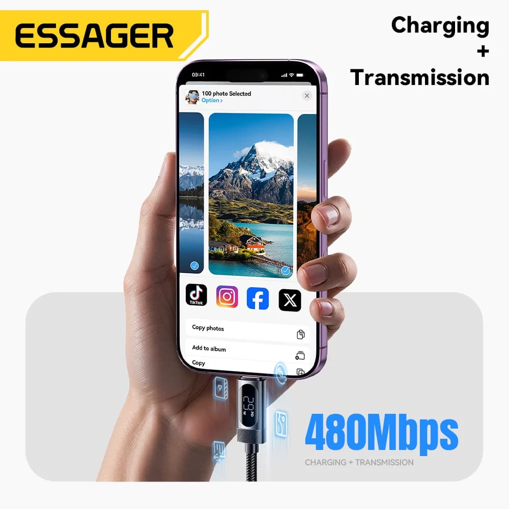 Καλώ USB-C σε Lightning με Ψηφιακή Οθόνη, 29W PD