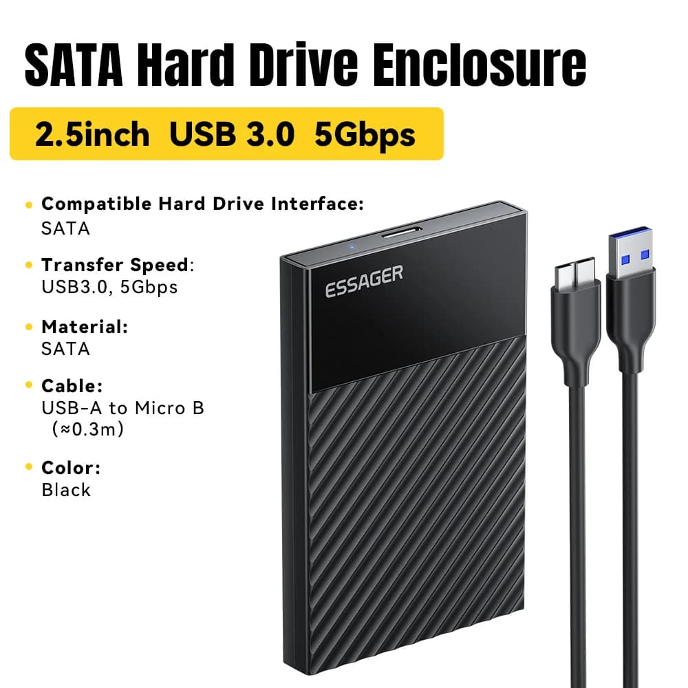 Θήκη SSD/HDD 2,5" με USB 3.0 SATA