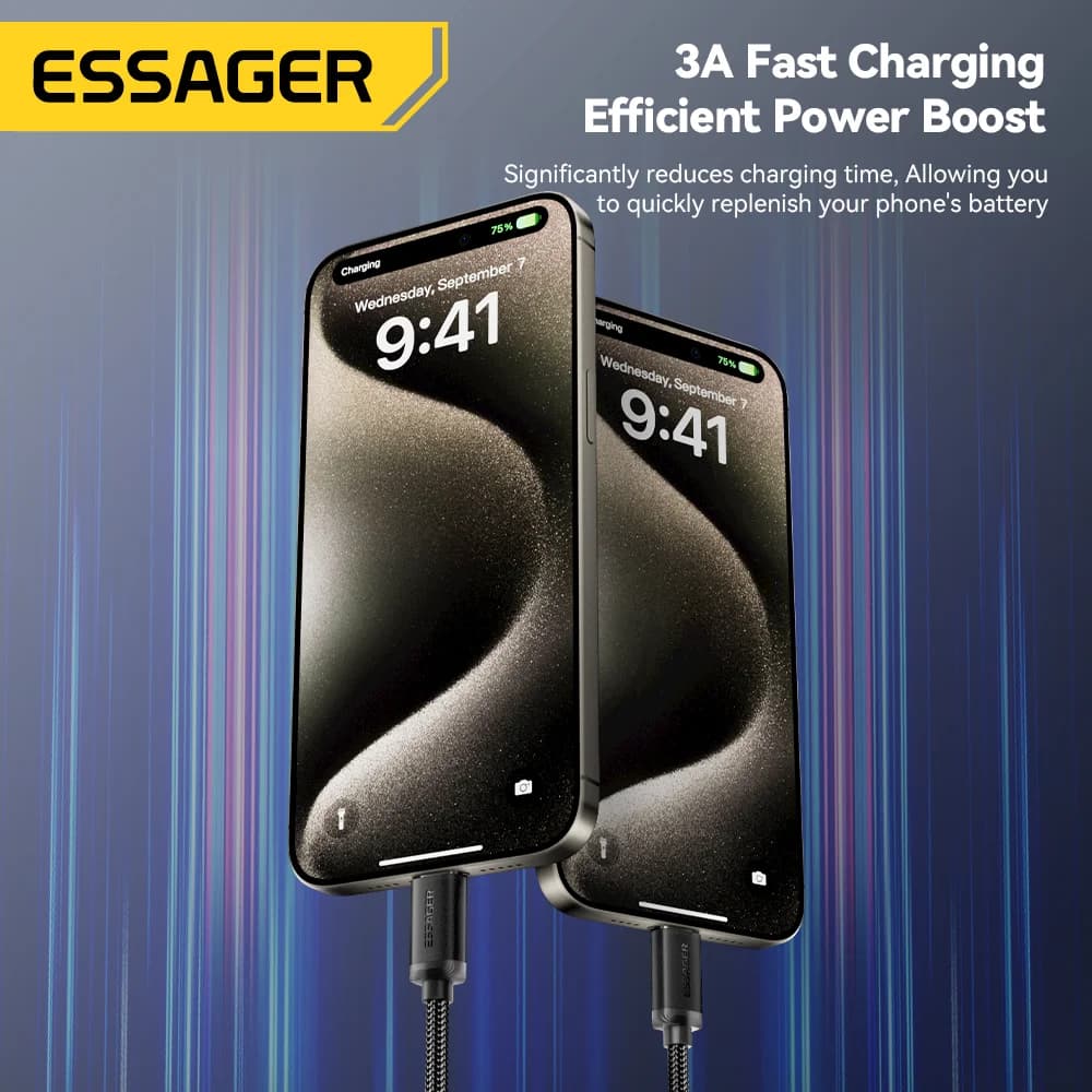 Καλώ Δεδομένων & Γρήγορης Φόρτισης USB-A σε USB-C 3A