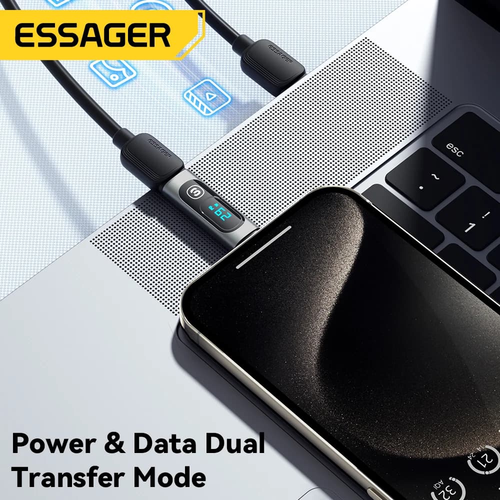 Αντάπτορας USB-C σε USB-C OTG με Ψηφιακή Οθόνη