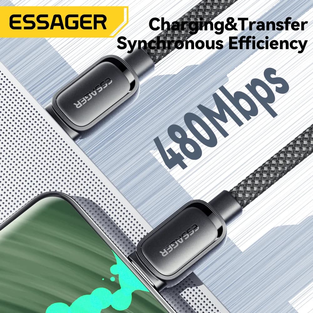 Καλώ USB-C σε USB-C 100W Μαγνητικό με Αναδίπλωση