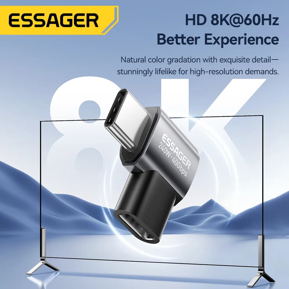 Αντάπτορας Δεδομένων OTG USB4.0 240W 90-Μοιρών 8K
