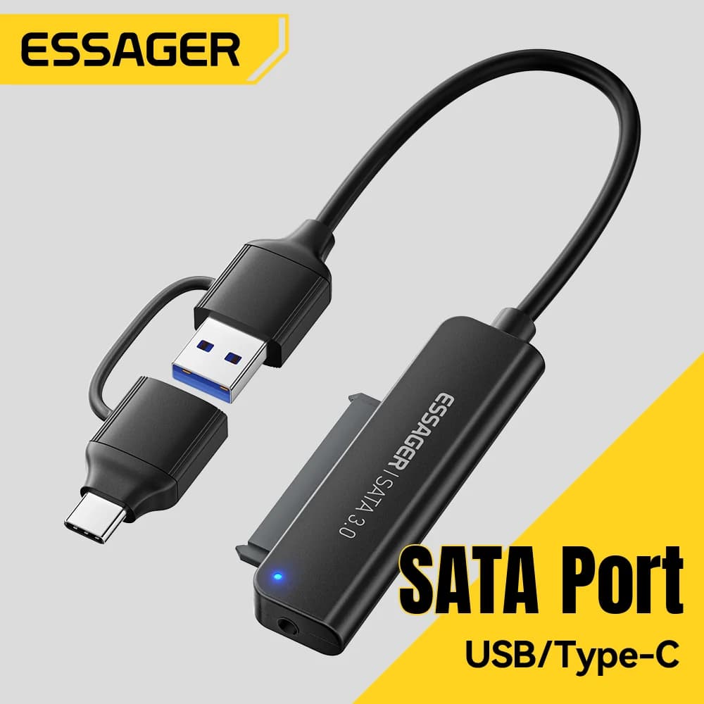 Προσαρμογέας 2-σε-1 SATA σε USB 3.0/Type-C, 2.5"