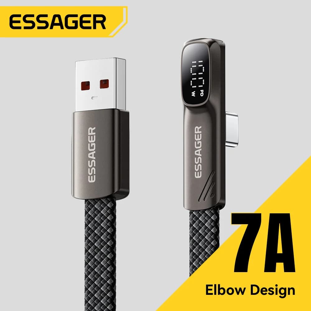 Καλώ USB-C 7A 100W με Ψηφιακή Οθόνη & Στροφή