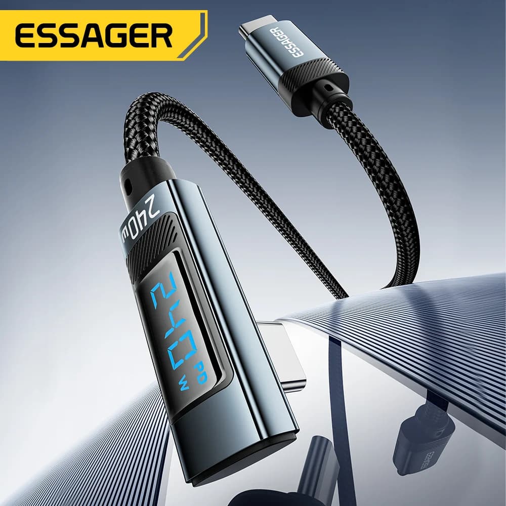 Καλώ USB-C σε USB-C 240W με Γωνία 90 Μοιρών