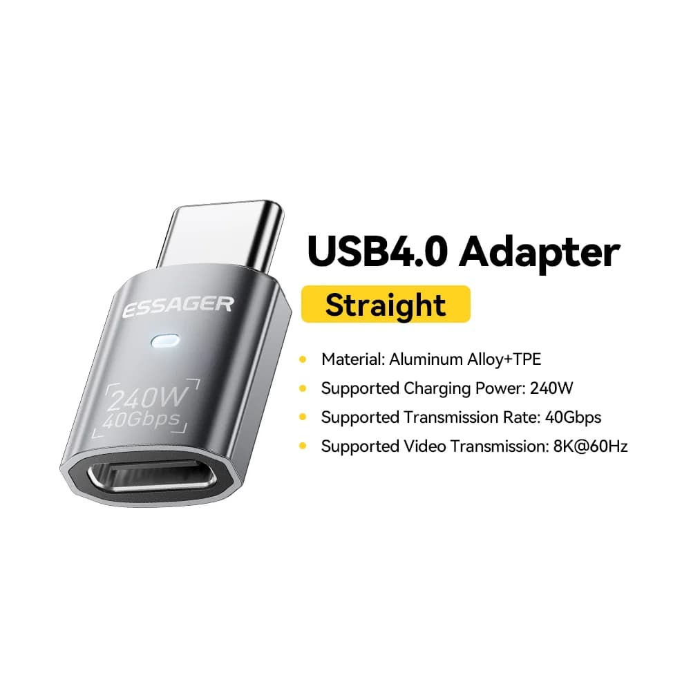 Αντάπτορας Δεδομένων OTG USB4.0 240W 90-Μοιρών 8K