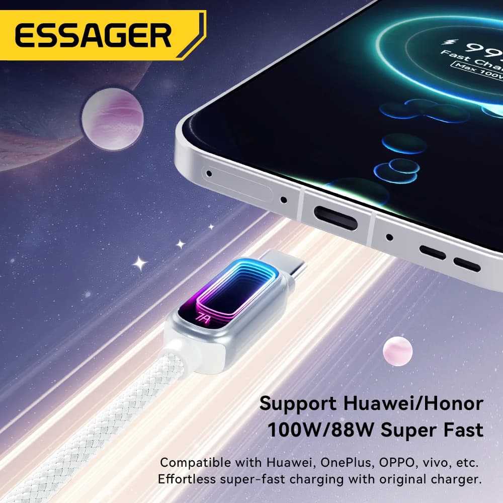 Καλώδιο USB-C Γρήγορης Φόρτισης PD 7A 100W