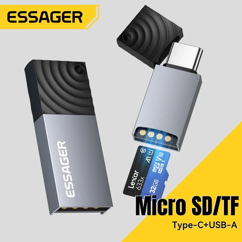Αναγνώστης Καρτών 2-σε-1 USB-C και USB 2.0