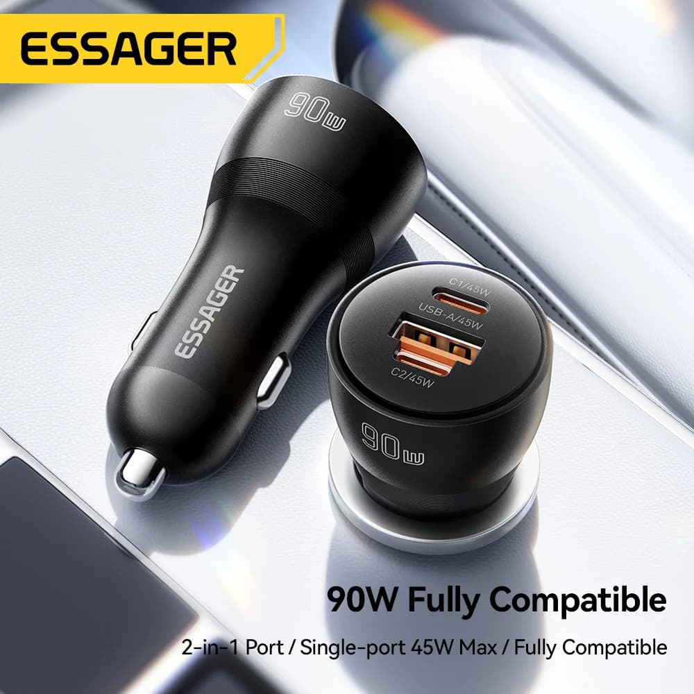 Φορτιστής Αυτοκινήτου Γρήγορης Φόρτισης USB Type-C PD 90W