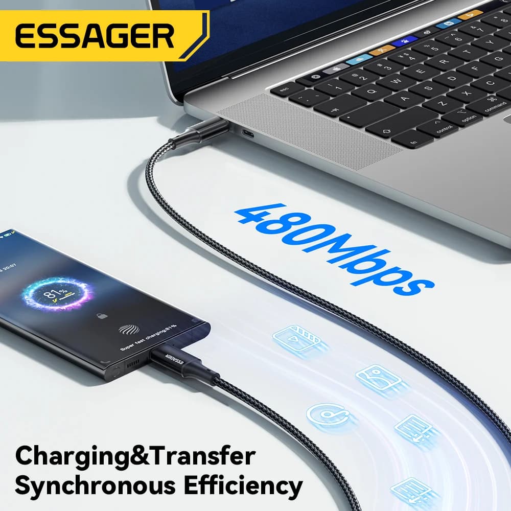 Καλώ USB-C σε USB-C Γρήγορης Φόρτισης 100W PD